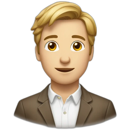 Garçon blanc brun flemmard emoji