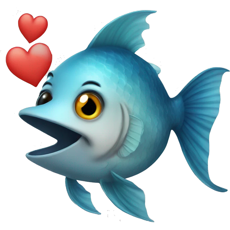 a fish sending kisses  emoji