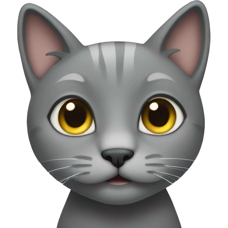Adorable grey cat emoji