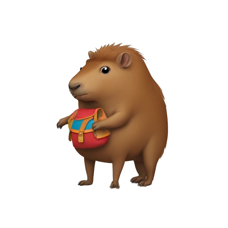 Capibara con una mochila  emoji