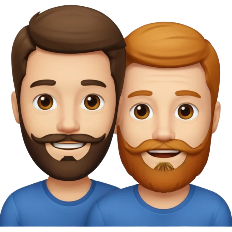Bearded male couple emoji