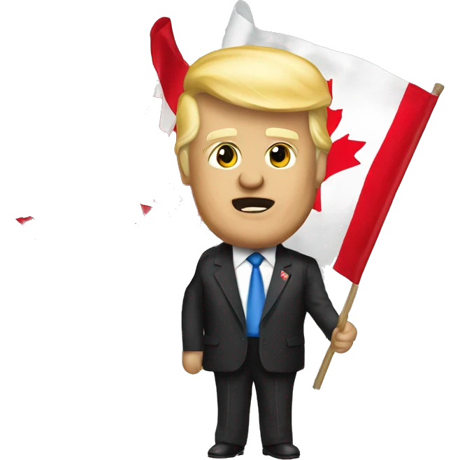 Donald trump with Canadian flag emoji