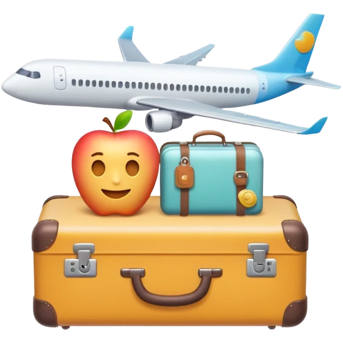 Premium travel moodboard emoji, Apple-style 3D emoji, pastel gradients, minimal travel symbols, calm aesthetic, soft shadows, high-detail, square app icon. emoji