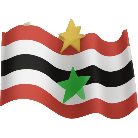 Old iraq flad with three stars emoji
