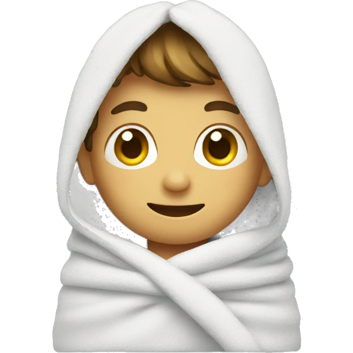 A boy with towel  emoji