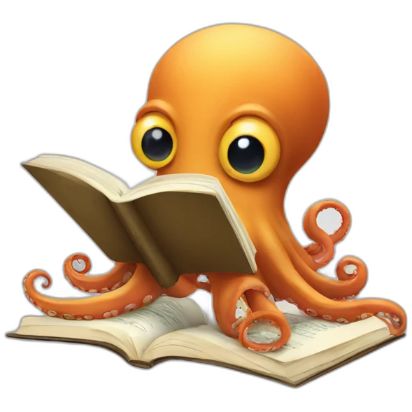 Reading octopus emoji