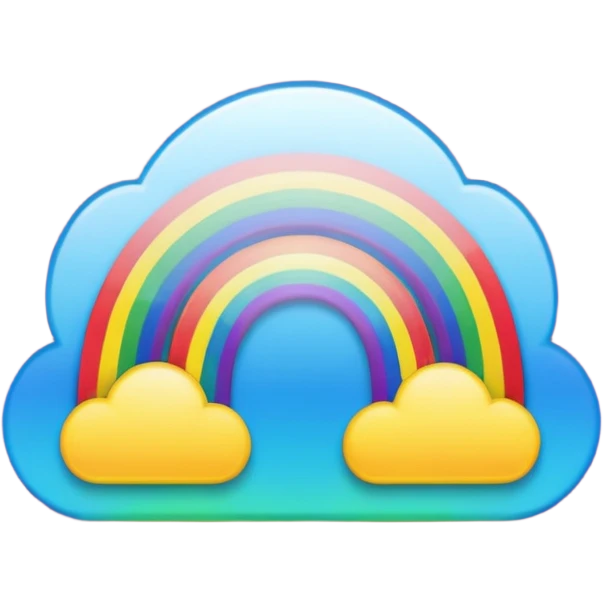 Rainbows bow emoji