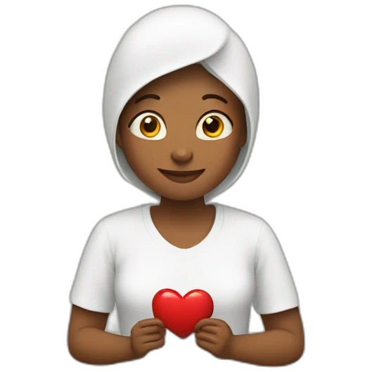 Maman dans un coeur emoji