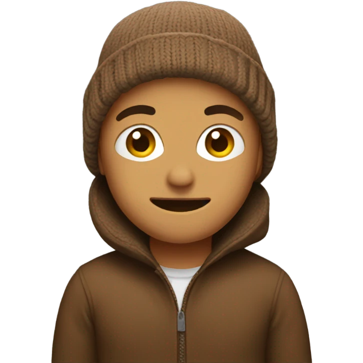 brown beanie emoji