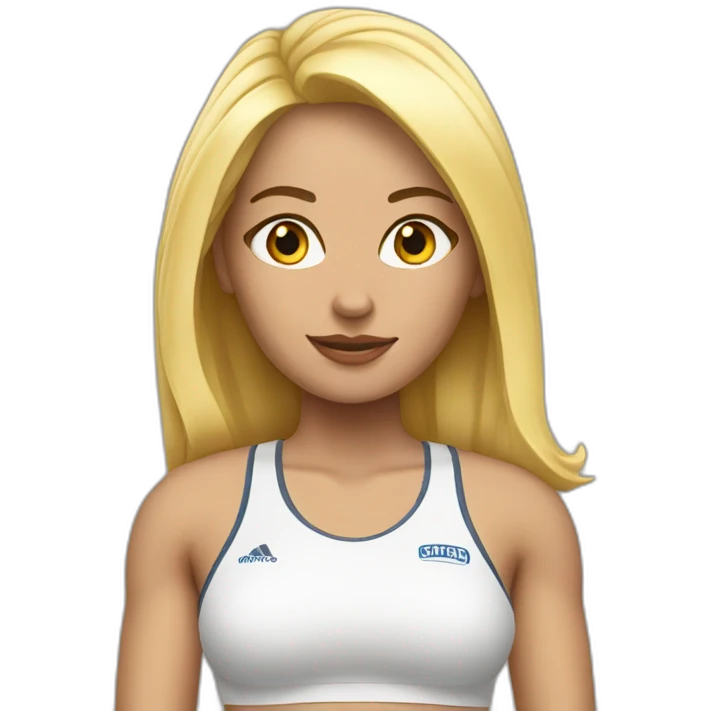 Hot blonde sportsgirl emoji
