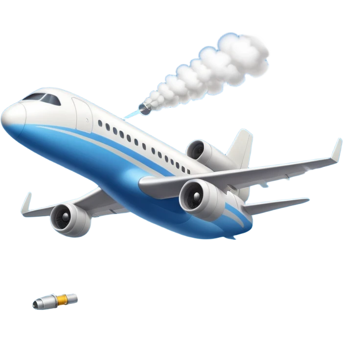airplane with smoke emoji