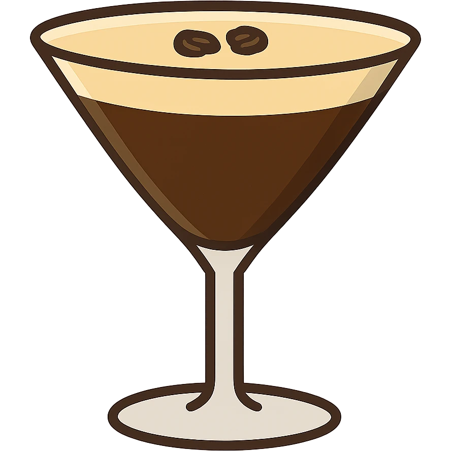 flat toon espresso martini emoji