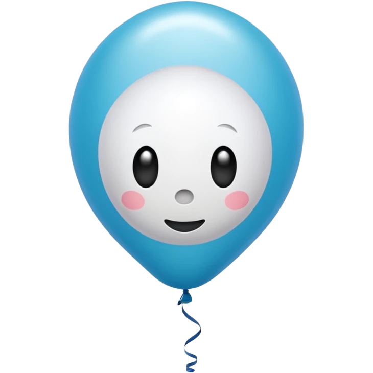 Niedliches gespenst mit luftballon emoji