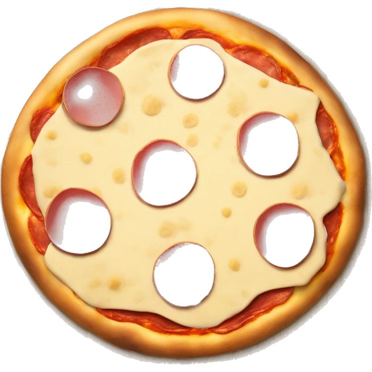 Pizza de jamón y queso tostada emoji