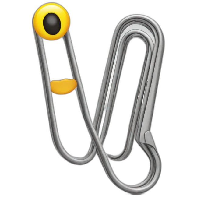 paper clip with eyes emoji