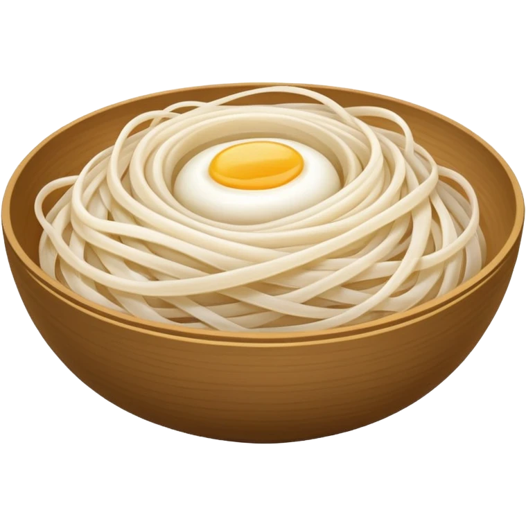 rice noodles thin semi-translucent soft white smooth glossy tangled nest or loose pile delicate strands natural curves light spacing no bowl sauce or garnish soft lighting emoji scale emoji