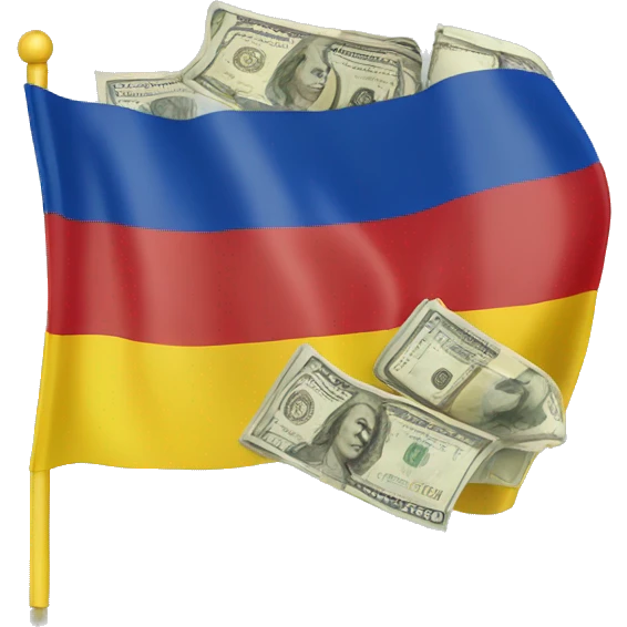romanian flag with money on it  emoji