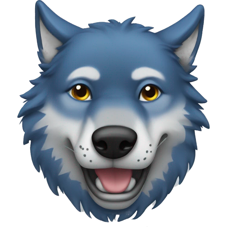 Blue wolf 🤟 emoji