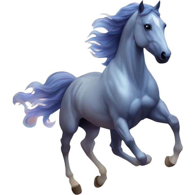 Ethereal horse galloping through constellations and nebulas emoji