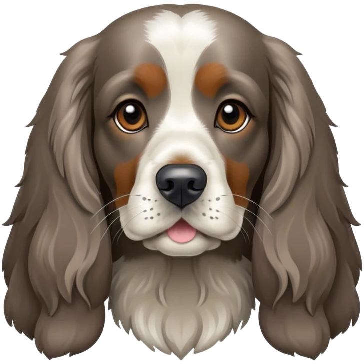 english cocker spaniel grey  emoji
