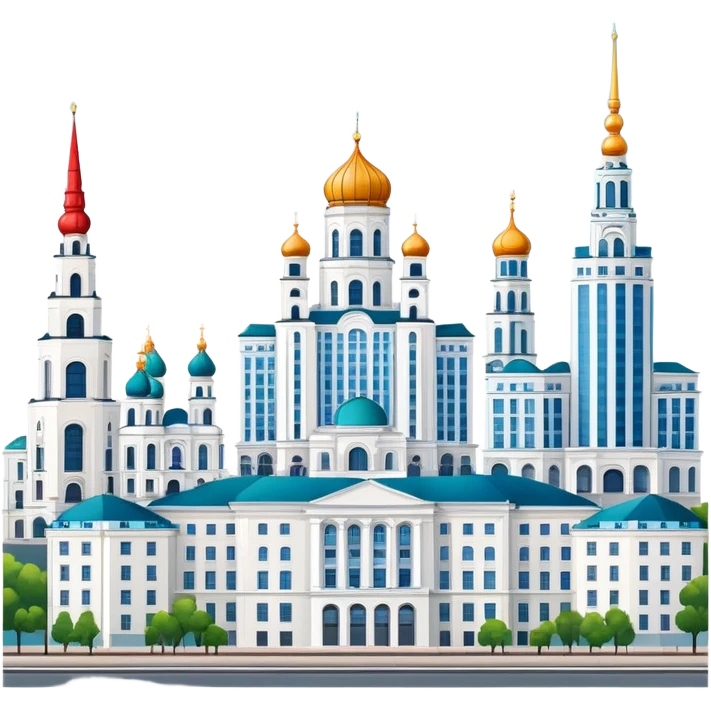 Minsk city skyline with iconic buildings and architecture emoji