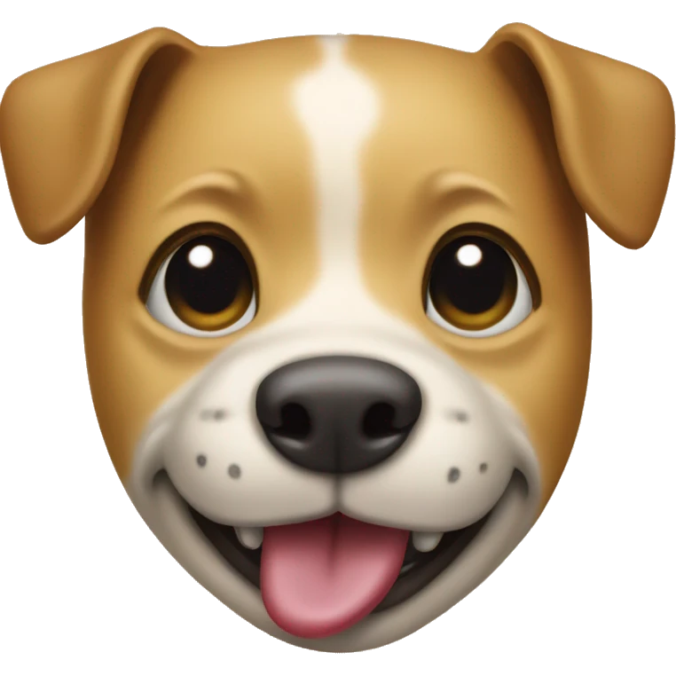 The bamboo dog with its tongue sticking out emoji
