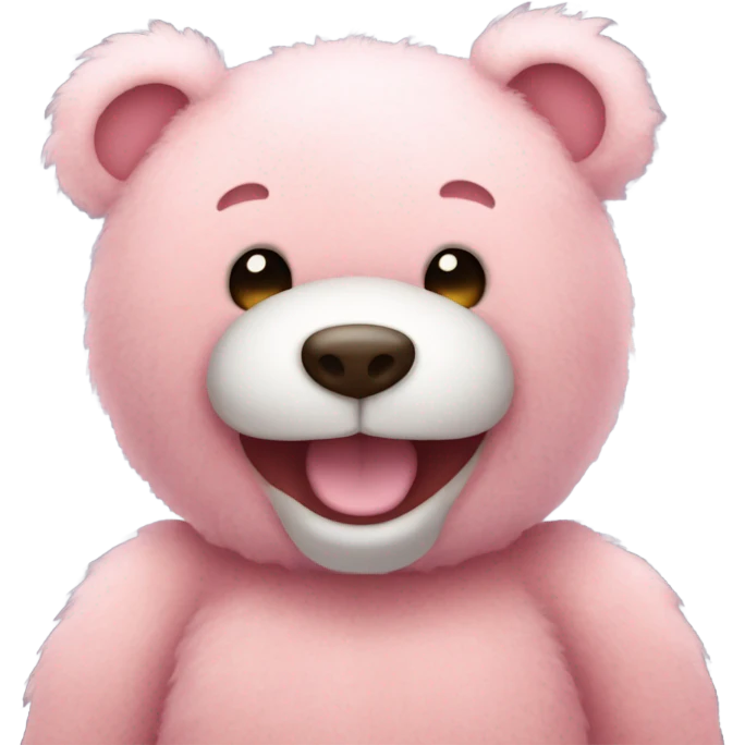 Pink teddy emoji