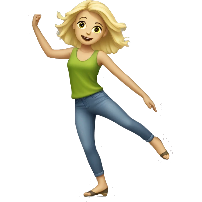 Blonde girl dancing  emoji