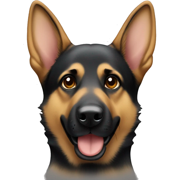 german shepherd dog with labrador ears emoji