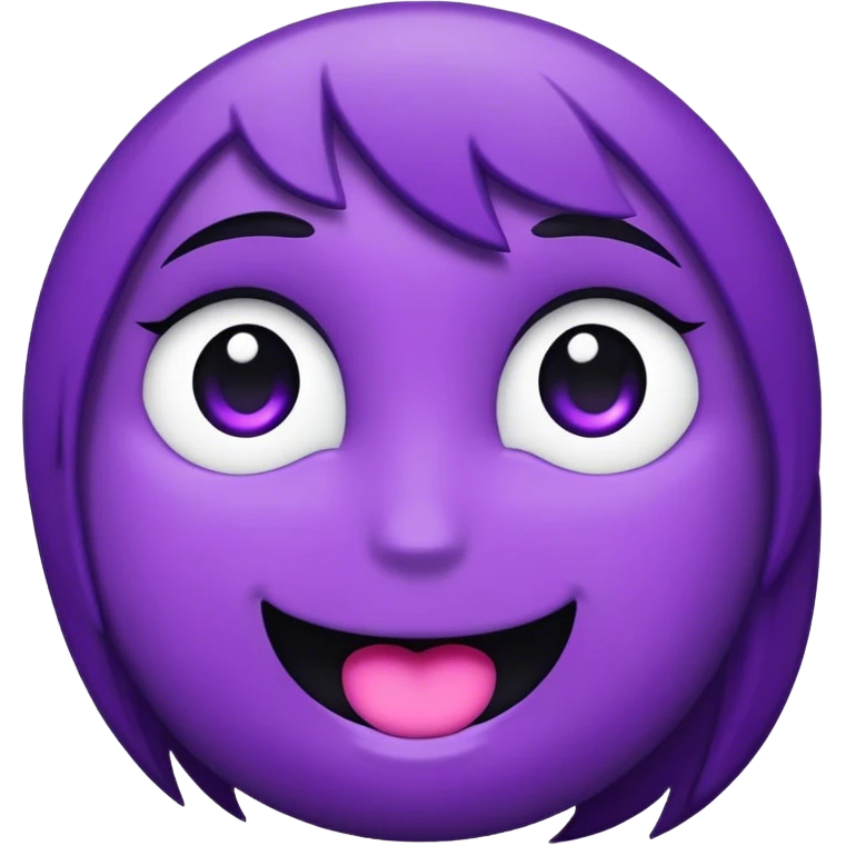 Purple with black  emoji
