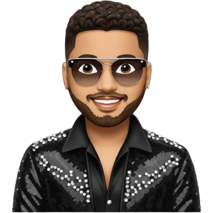 Al B Sure, R&B Singer with dark brown hair, black sequin outfit  emoji