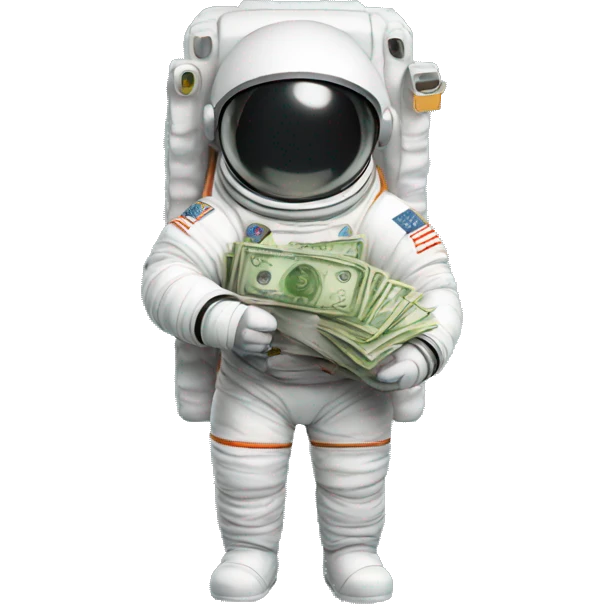 astronaut with money emoji