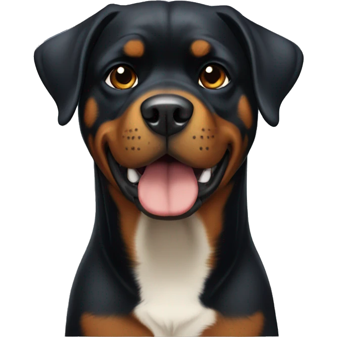 rottweiler with white chest emoji