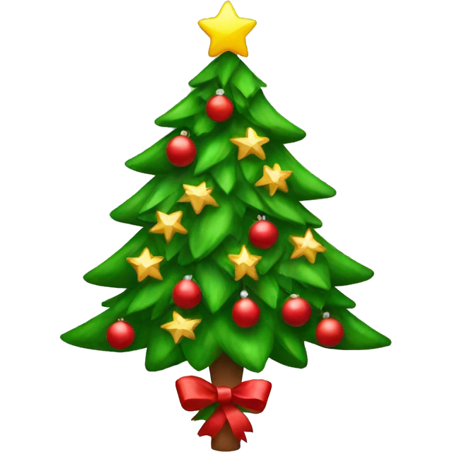 Christmas tree with bows emoji