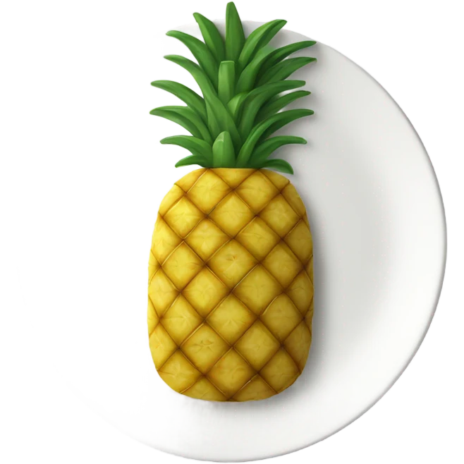 Pineapple on a plate emoji