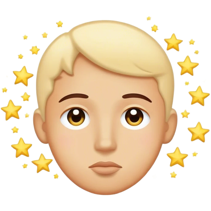 face with a thought bubble with stars in the thought bubble emoji