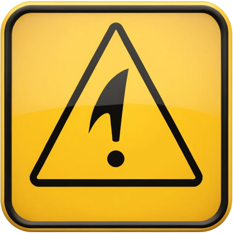 a large ⚠️ with tons of detailed lighting and attention to detail with no background emoji