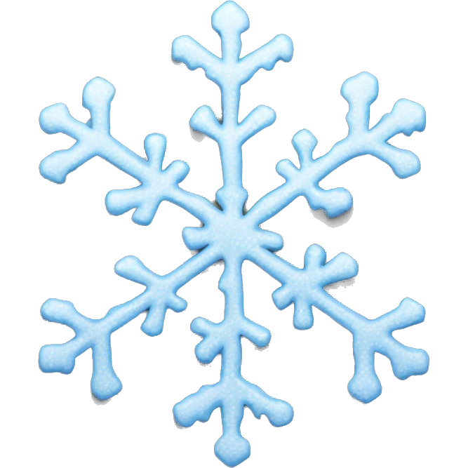 Melting snowflake emoji