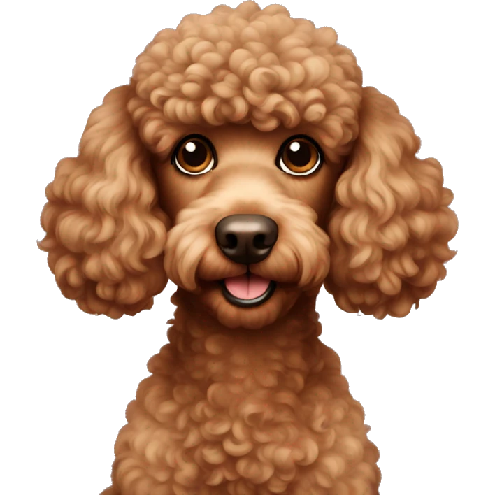Brown poodle emoji