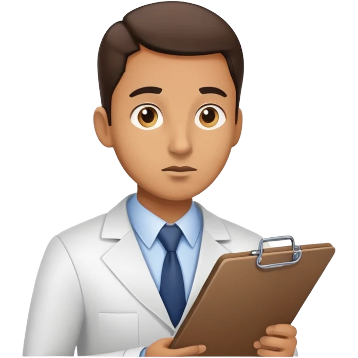 Tax inspector with clipboard asking questions with suspicious look emoji