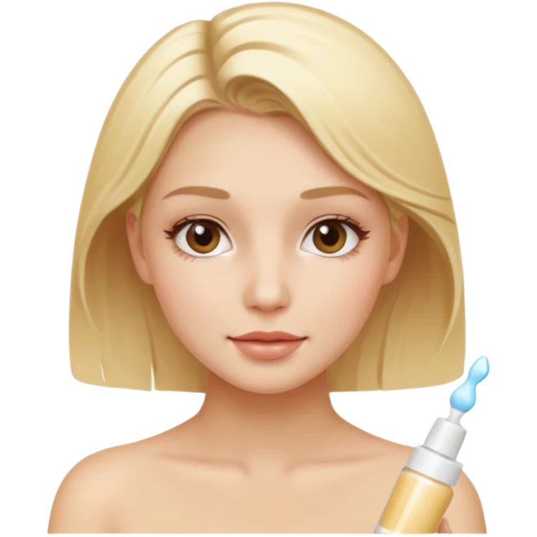 spa girl blonde hair cream on face emoji