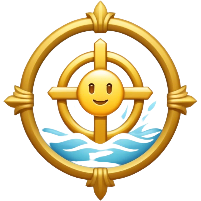 baptized emblem white emoji