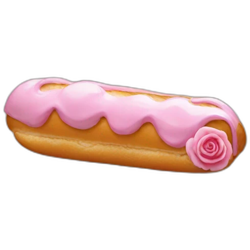 Éclair rose emoji