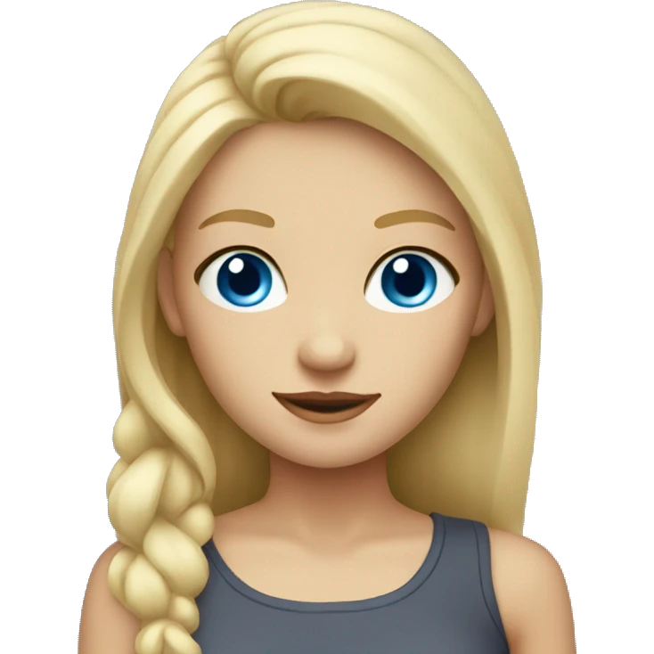 blonde girl with blue eyes  emoji