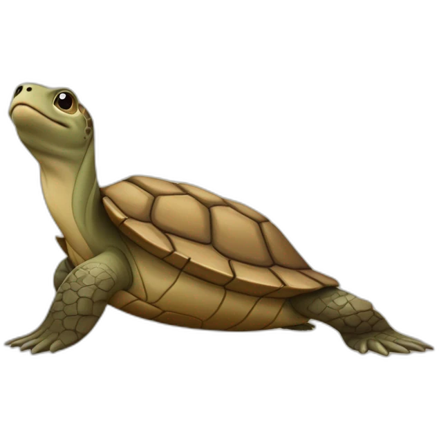 Tortue sur une loutre emoji