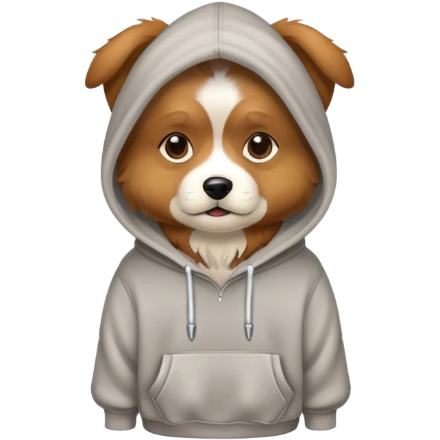 Dog wearing hoodie emoji