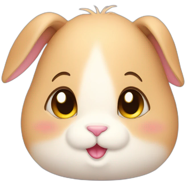 cute overweight bunny emoji