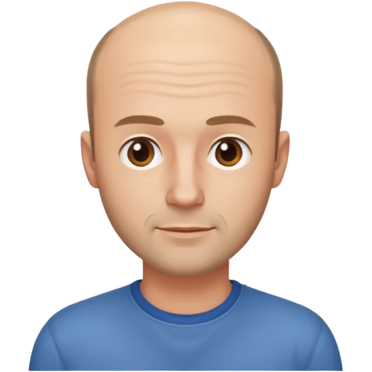 man casual clothes balding hairline emoji