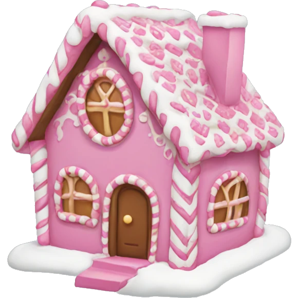 pink gingerbread house  emoji
