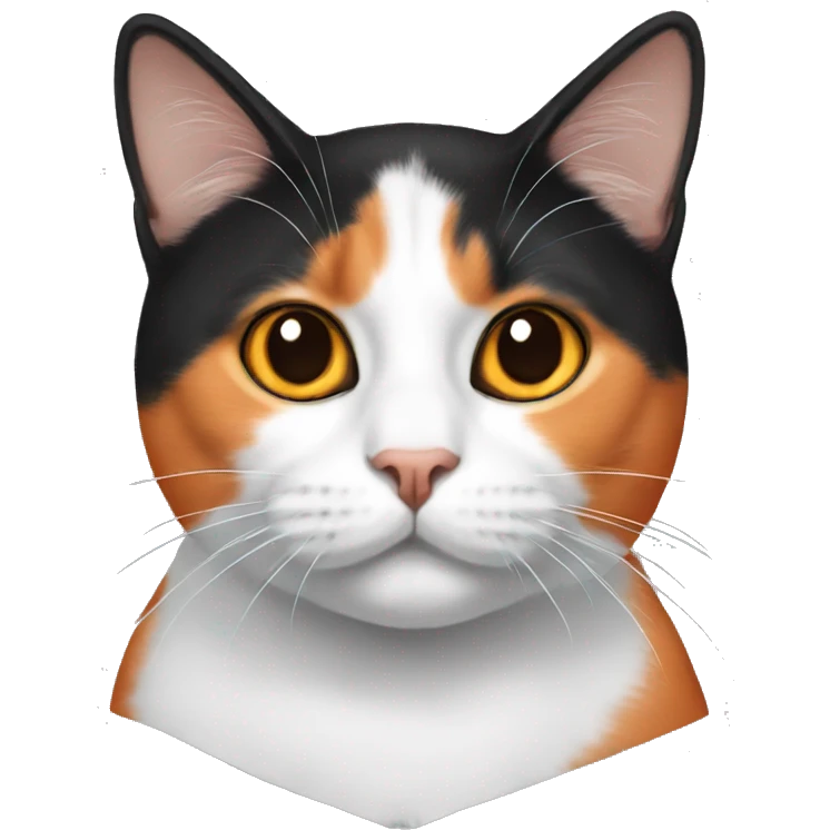 Orange black and white cat emoji